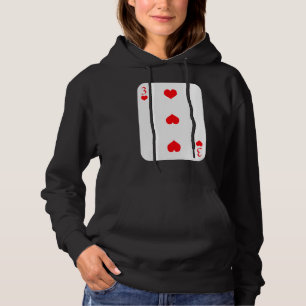 Poker Heart 3 Cards Hoodie
