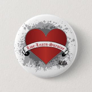 Poker Heart 6 Cm Round Badge