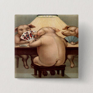 Poker Hog: Arkansas Card Shark 15 Cm Square Badge