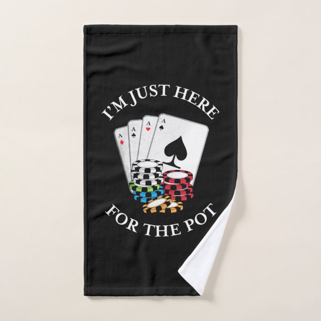 Poker I Am Just Here For The Pot Hand Towel (Hand Towel)