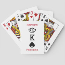 Poker King Card Ace Custom Name Playing Cards