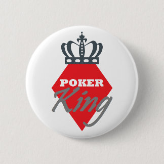Poker King - diamond 6 Cm Round Badge