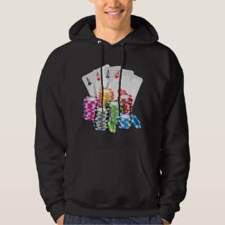 Poker King Queen Card Casino Chip Gambling  Hoodie