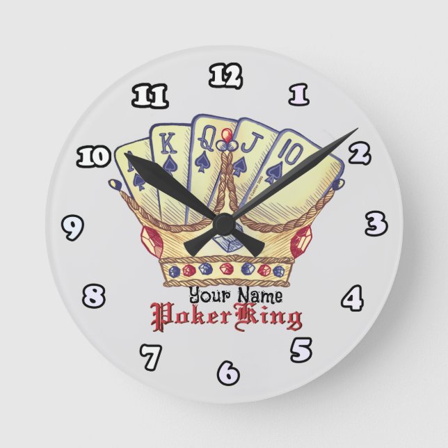Poker King  Round Clock (Front)