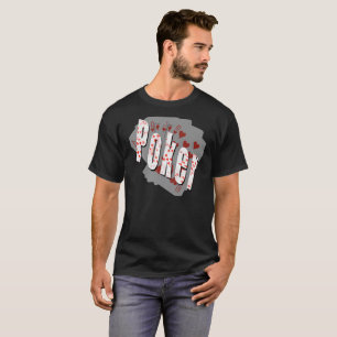Poker Logo Made With Hearts , T-Shirt