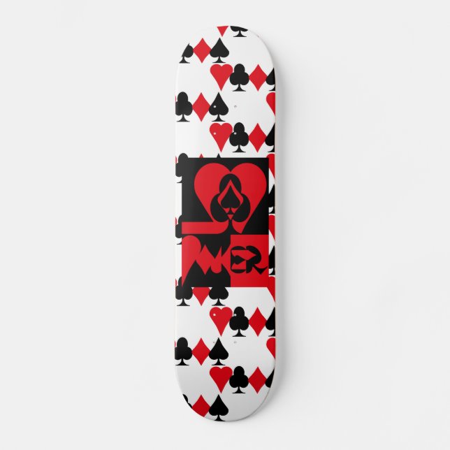 POKER NEW ORIGINAL pixelat by Masanser Skateboard (Front)
