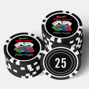 Poker Night at the Man Cave Poker Chips