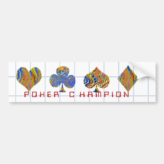 POKER Night Championship Bumper Sticker (Front)