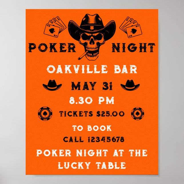 Poker Night Competition Poster (Front)
