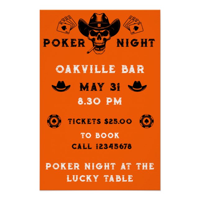 Poker Night Competition Poster (Front)