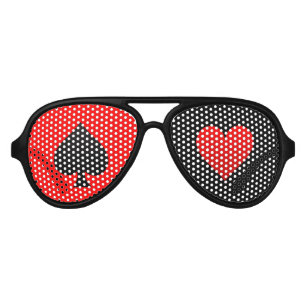 poker night spade and heart party sunglasses