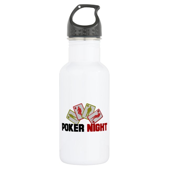 Poker Night with Playing Cards 532 Ml Water Bottle (Front)
