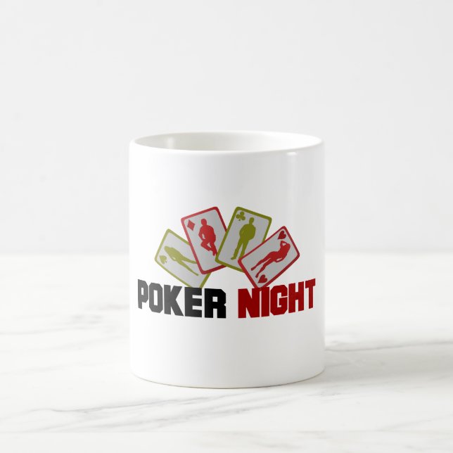 Poker Night with Playing Cards Coffee Mug (Center)