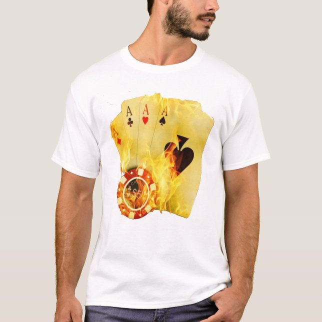 Poker On Fire T-Shirt (Front)