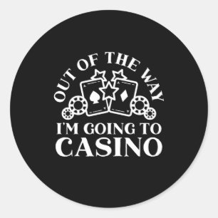 Poker Out Of The Way Classic Round Sticker