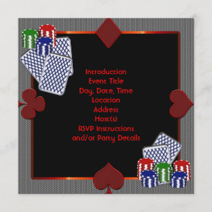 Poker Party Invitation Template