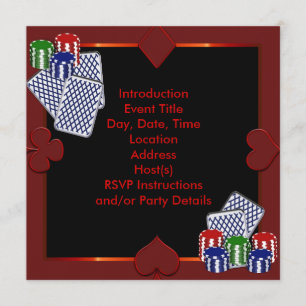 Poker Party Invitation Template