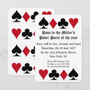 Poker Party Invitation Template B