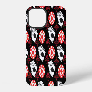 Poker Pattern Aces Crosses Playing Cards Trendy iPhone 12 Case