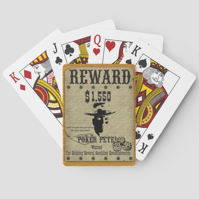 Poker Pete Reward Poster Playing Cards (Back)