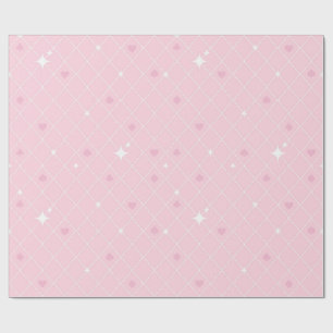 Poker pink pattern wrapping paper