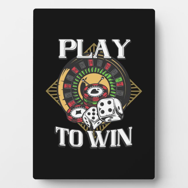 Poker Play To Win Plaque (Front)