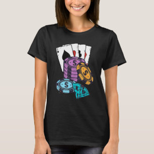 Poker Player Ace Spades Player Lucky Card Game Pla T-Shirt