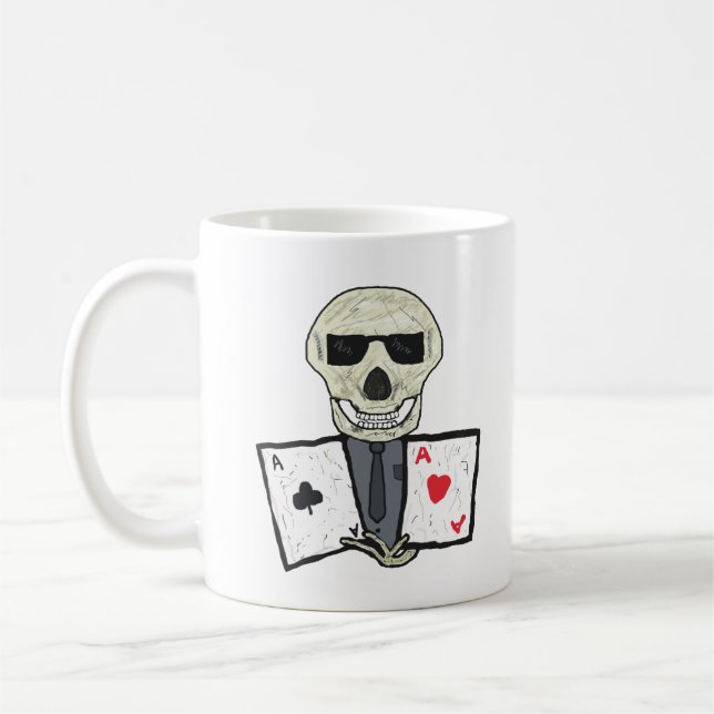 Poker Player Aces Coffee Mug (Left)