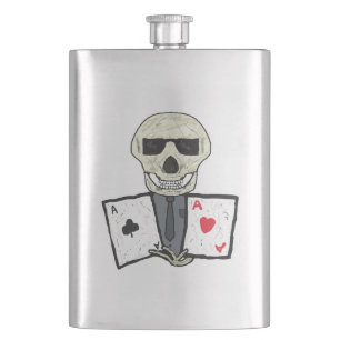 Poker Player Aces Hip Flask