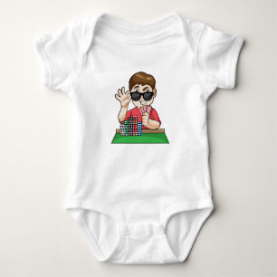 Poker player at Poker with Sunglasses Baby Bodysuit