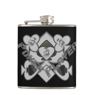 Poker Player Cool Custom Hip Flask