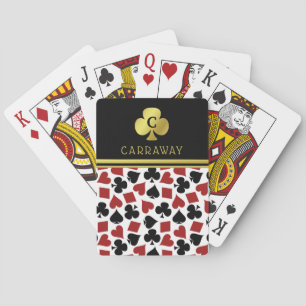 Poker Player Gambler Casino Card Suits Custom Name
