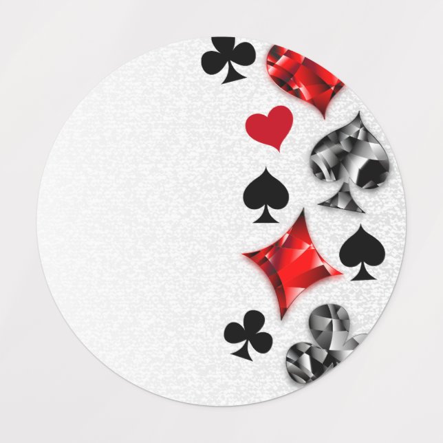 Poker Player Gambler Playing Card Suits Las Vegas (Design 1)