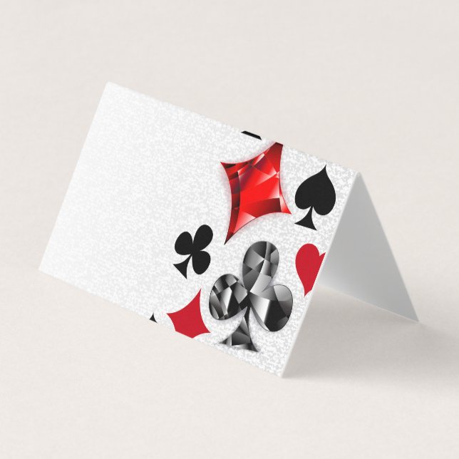 Poker Player Gambler Playing Card Suits Las Vegas (Front)