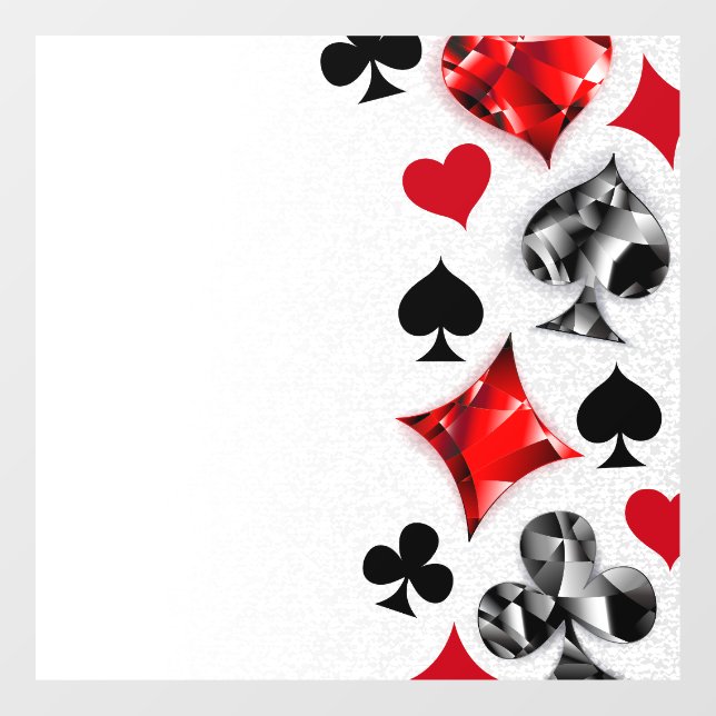 Poker Player Gambler Playing Card Suits Las Vegas (Sheet)
