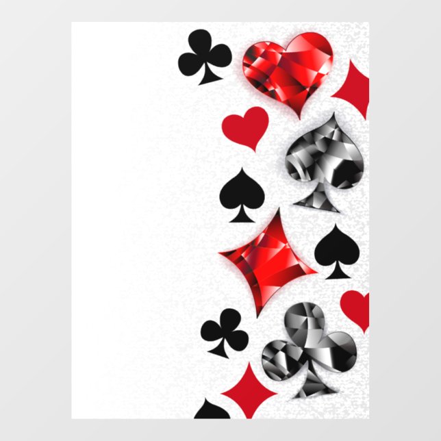 Poker Player Gambler Playing Card Suits Las Vegas (Sheet)