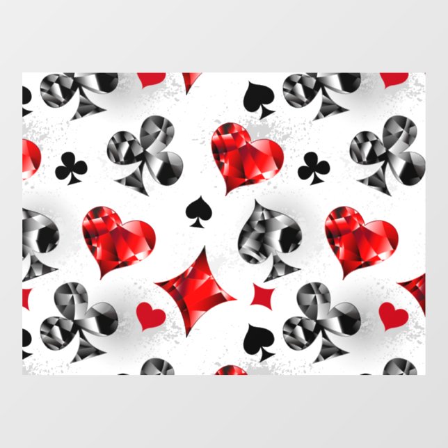 Poker Player Gambler Playing Card Suits Las Vegas (Sheet)