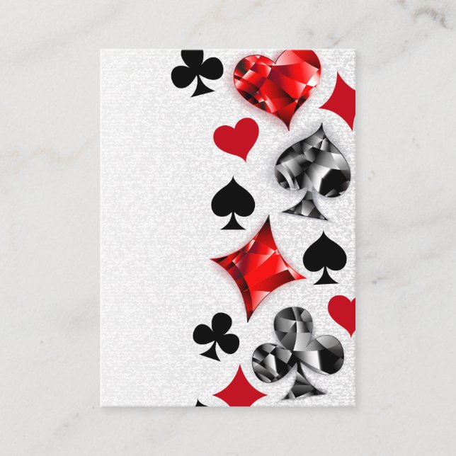 Poker Player Gambler Playing Card Suits Las Vegas (Front)
