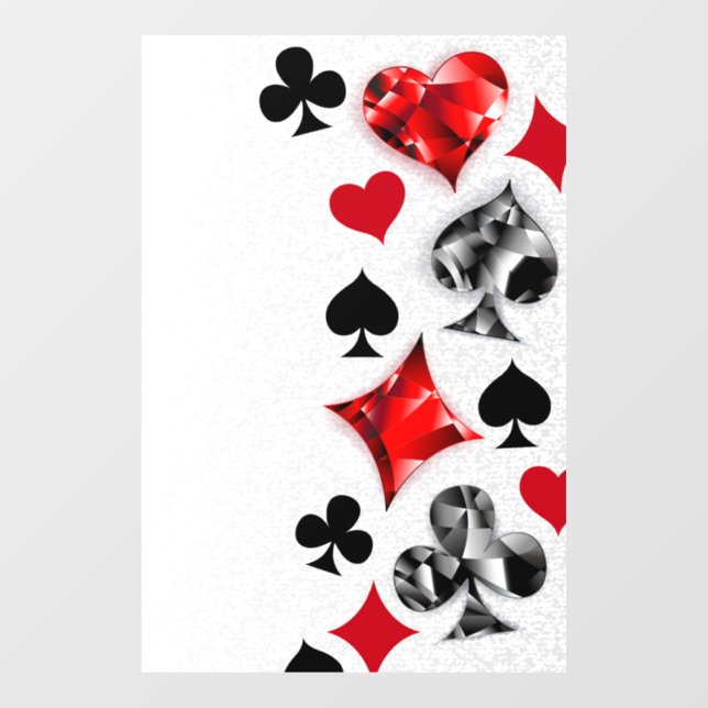 Poker Player Gambler Playing Card Suits Las Vegas (Sheet)