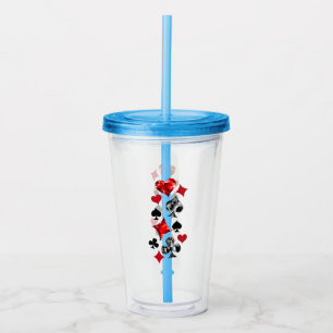Poker Player Gambler Playing Card Suits Las Vegas Acrylic Tumbler