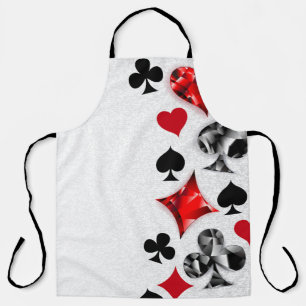 Poker Player Gambler Playing Card Suits Las Vegas Apron