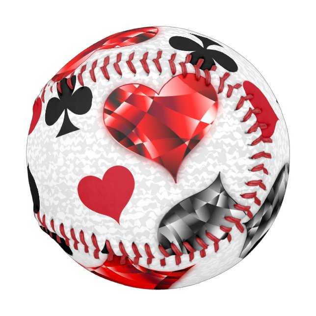 Poker Player Gambler Playing Card Suits Las Vegas Baseball (Back Left)