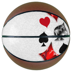 Poker Player Gambler Playing Card Suits Las Vegas Basketball