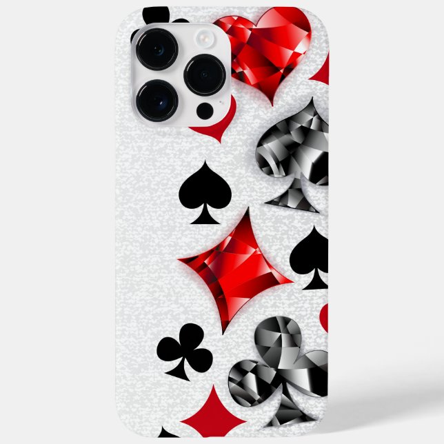 Poker Player Gambler Playing Card Suits Las Vegas Case-Mate iPhone Case (Back)