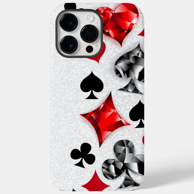 Poker Player Gambler Playing Card Suits Las Vegas Case-Mate iPhone Case (Back)