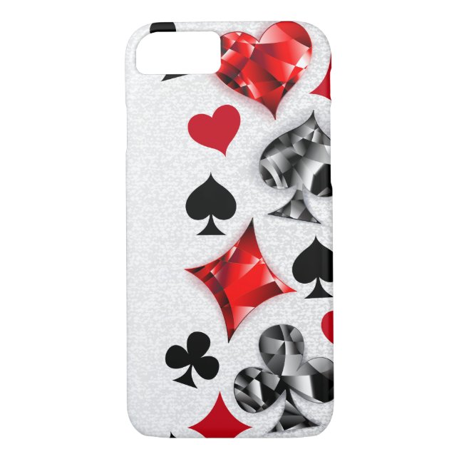 Poker Player Gambler Playing Card Suits Las Vegas Case-Mate iPhone Case (Back)