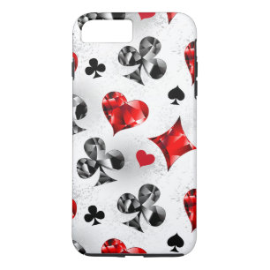 Poker Player Gambler Playing Card Suits Las Vegas iPhone 8 Plus/7 Plus Case