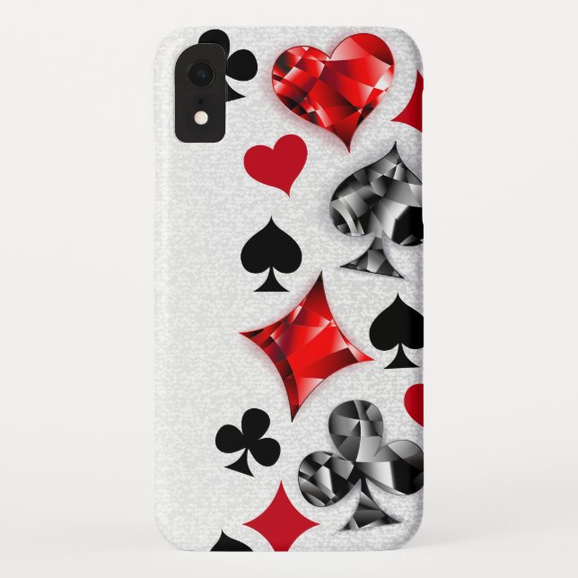 Poker Player Gambler Playing Card Suits Las Vegas Case-Mate iPhone Case (Back)