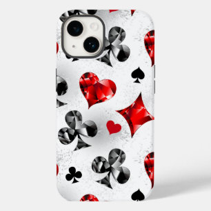 Poker Player Gambler Playing Card Suits Las Vegas Case-Mate iPhone 14 Case