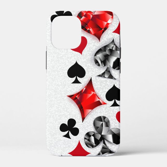 Poker Player Gambler Playing Card Suits Las Vegas Case-Mate iPhone Case (Back)
